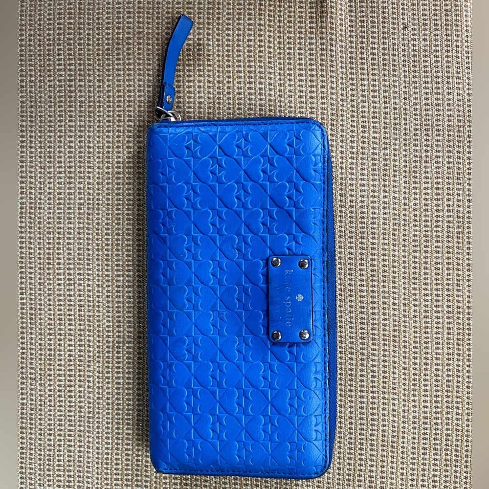 Kate Spade Wallet Blue Leather